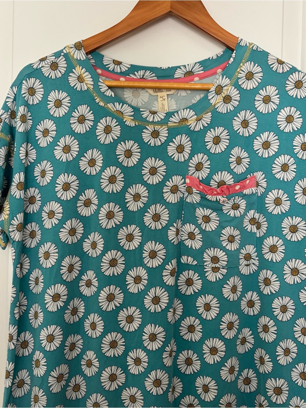 Matilda Jane Enchanted Cora daisy print sleep shirt nightgown small soft floral - Picture 4 of 12